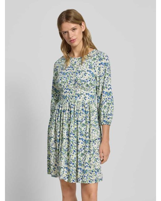 Marc O' Polo Blue Regular Fit Minikleid aus Viskose-Baumwoll-Mix