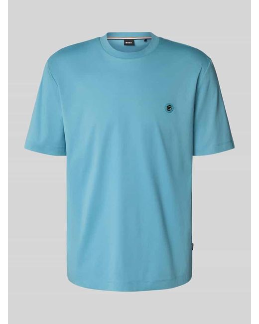 Boss Regular Fit T-Shirt aus reiner Baumwolle Modell 'TAUT' in Blue für Herren
