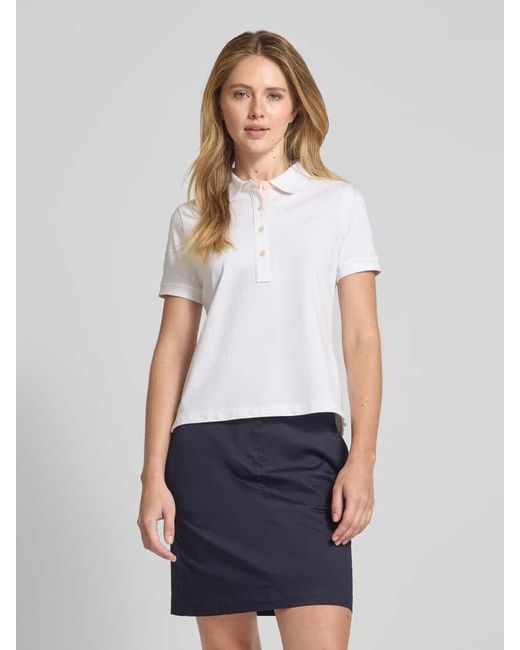 Gant White Poloshirt mit Label-Stitching