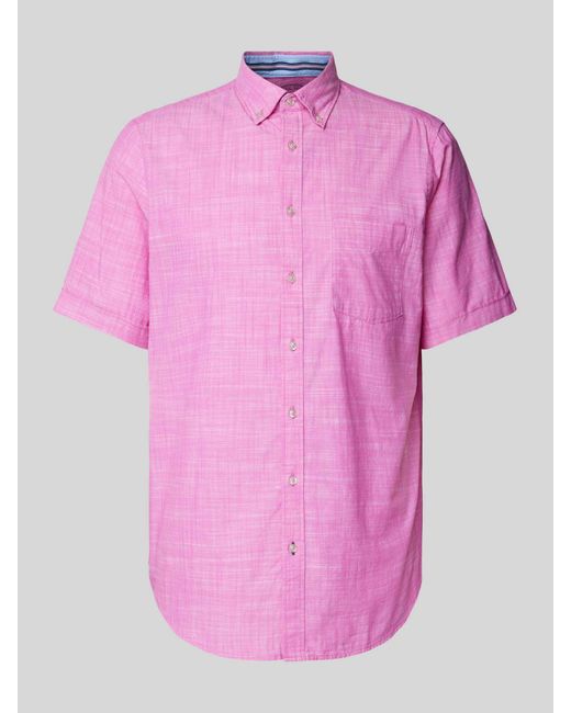 Christian Berg Men Vrijetijdsoverhemd Met Button-downkraag in het Pink voor heren