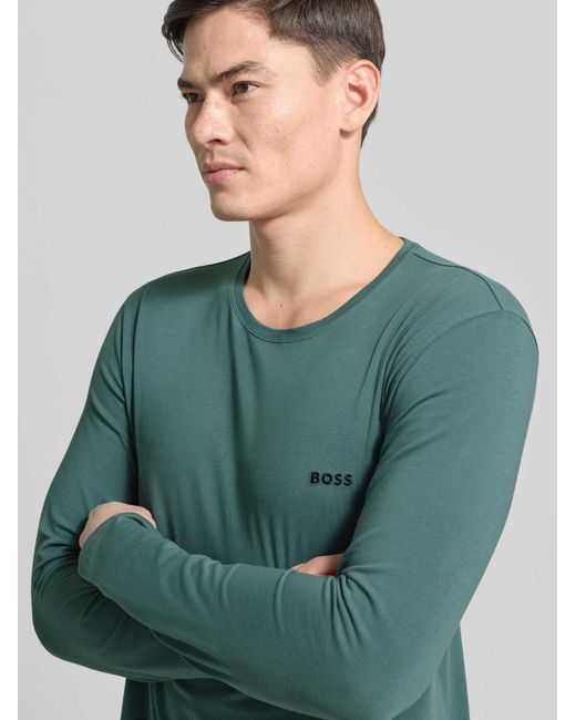 Boss Regular Fit Shirt Met Lange Mouwen Van Katoenmix Model 'Mix&Match' in het Green voor heren