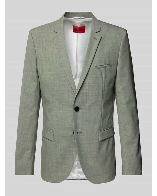 HUGO Slim Fit 2-Knopf-Sakko mit Reverskragen Modell 'Arti' in Green für Herren