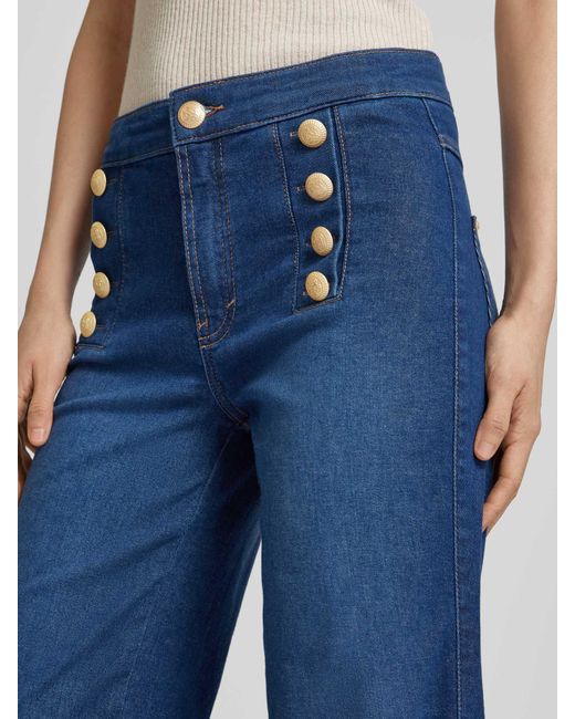 ROSNER Bootcut Jeans Met Sierknopen in het Blue