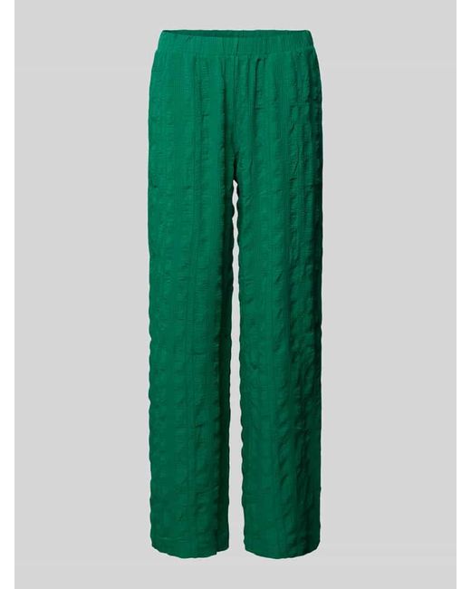 Vero Moda Green Loose Fit Stoffhose Mit Strukturmuster Modell 'Noella'