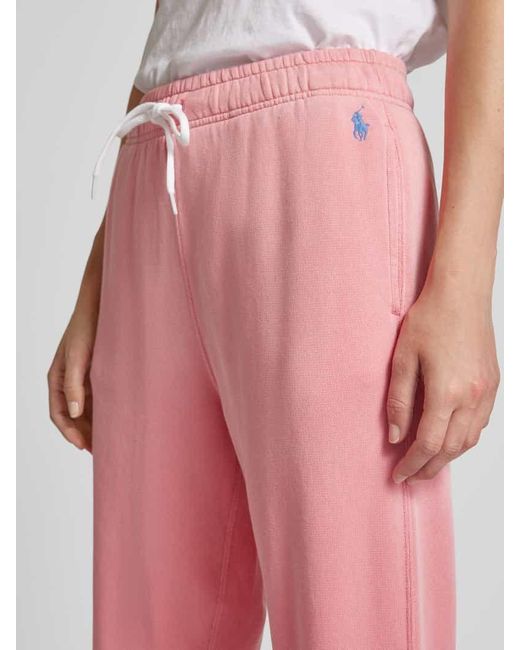 Polo Ralph Lauren Regular Fit Sweatpants mit Logo-Stitching in Pink für Herren