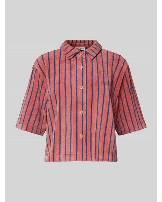 Marc O' Polo Red T-Shirt mit durchgehender Knopfleiste