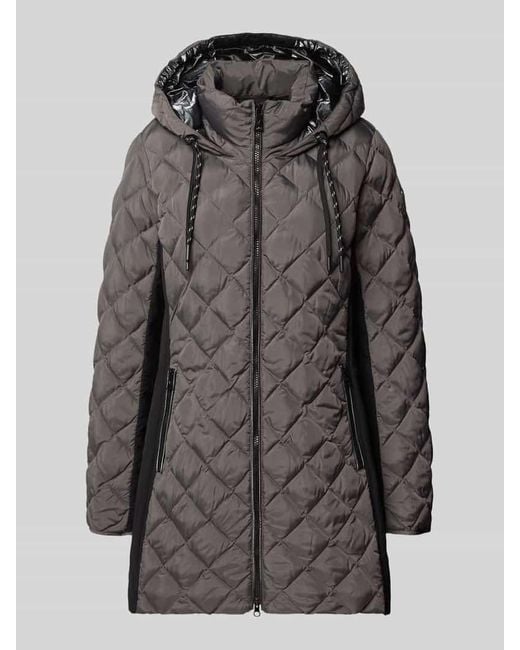 Fuchs & Schmitt Gray Regular Fit Steppjacke mit gefüttertem Stehkragen
