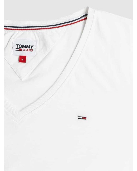 Tommy Hilfiger White Slim Fit T-Shirt aus Bio-Baumwolle