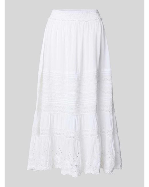 Polo Ralph Lauren Midirok Met Gehaakt Kant in het White