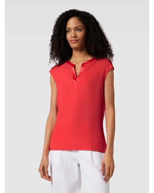 Comma, Red Blusenshirt mit Tunikakragen