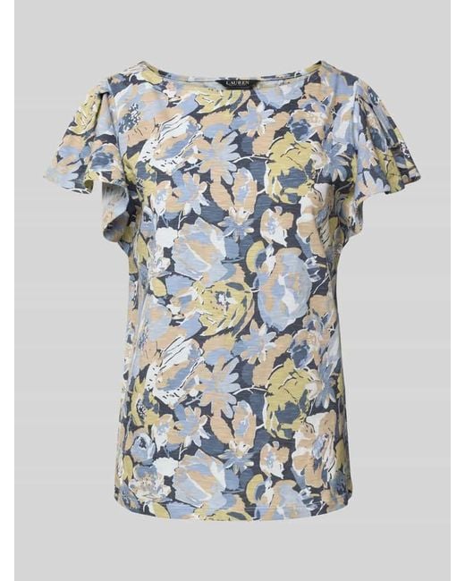 Ralph Lauren Gray T-Shirt mit U-Boot-Ausschnitt Modell 'EDBERT'