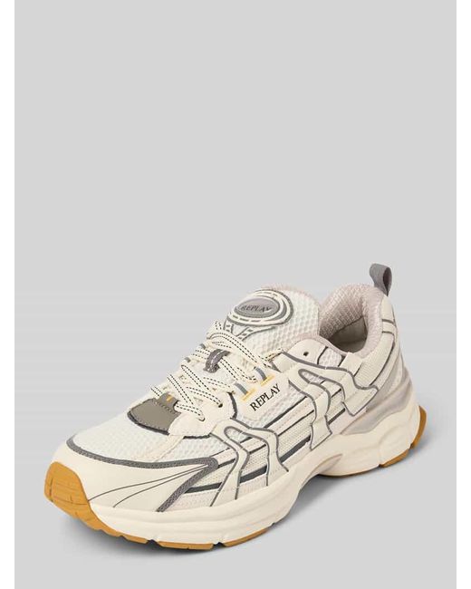 Replay Sneaker aus Leder-Mix Modell 'RIFF RUNNER' in Natural für Herren