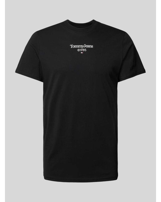 Tommy Hilfiger T-Shirt mit Label-Print in Black für Herren