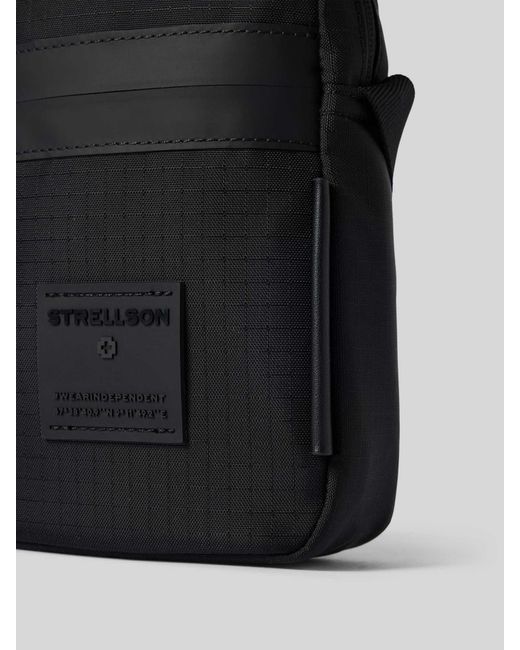 Strellson Umhängetasche mit Label-Badge Modell 'clint' in Black für Herren