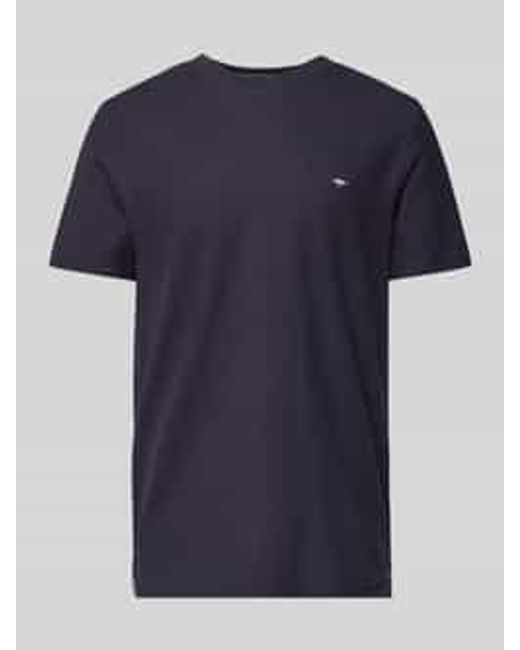 Fynch-Hatton T-shirt Met Logostitching in het Blue voor heren
