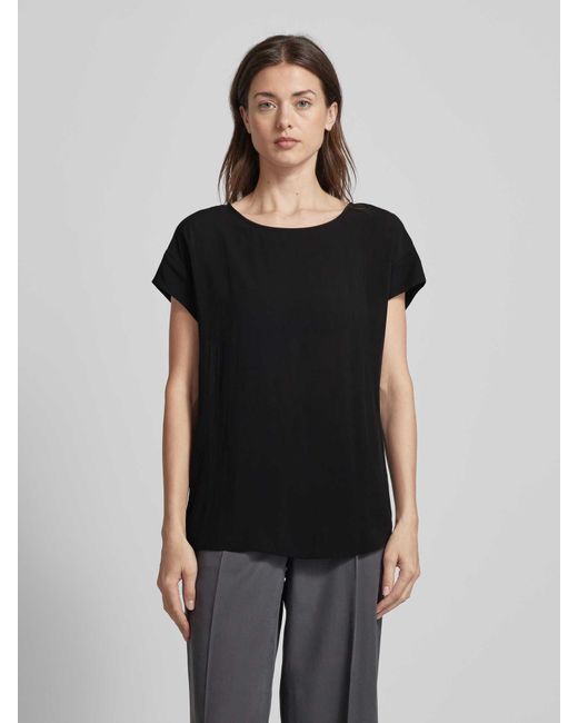Opus Black T-Shirt mit Rundhalsausschnitt Modell 'SKITA'