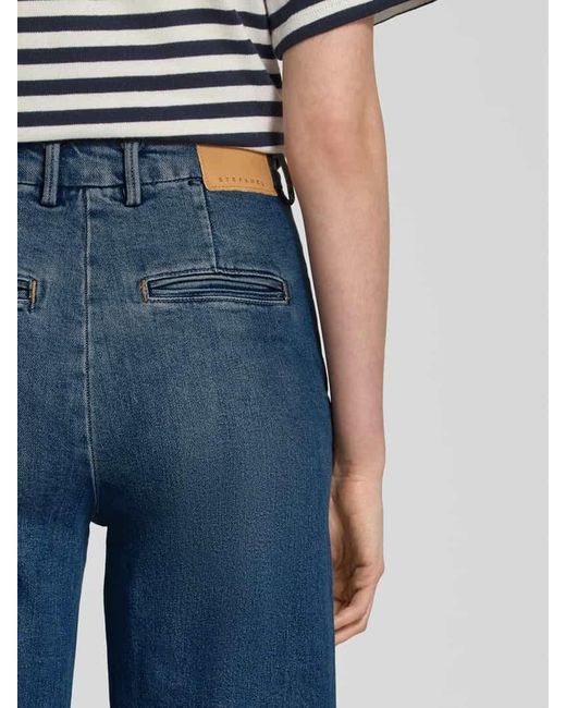 Stefanel Blue Wide Leg Jeans mit Eingrifftaschen