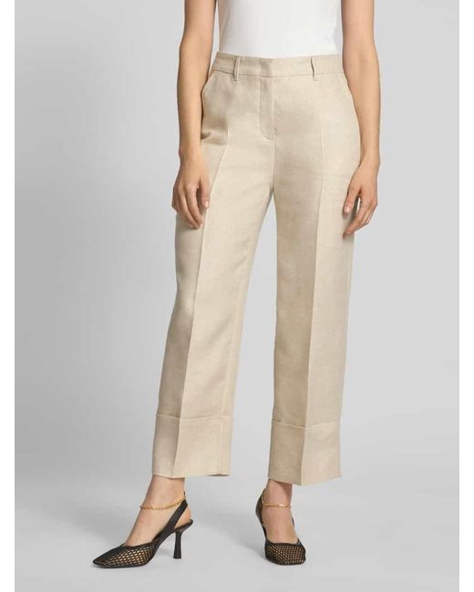 Marc Cain Natural High Waist Hose aus Leinen-Mix mit Eingrifftaschen