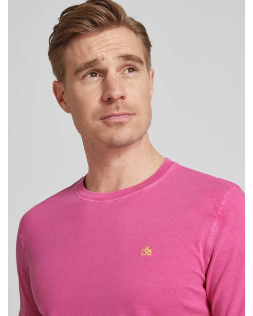 Scotch & Soda T-shirt Met Ronde Hals in het Pink voor heren