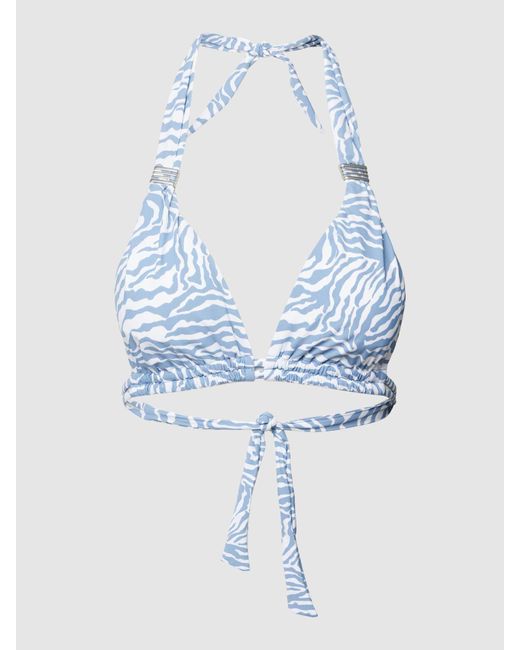 Barts Blue Bikini-Oberteil mit Allover-Muster Modell 'DELTIA'