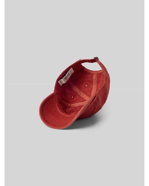 Forét Basecap mit Label-Stitching in Red für Herren
