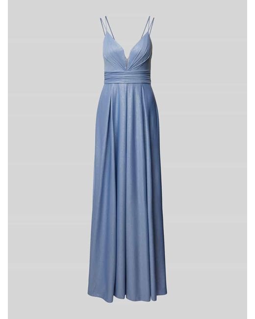 Jake*s Blue Abendkleid mit tiefem V-Ausschnitt