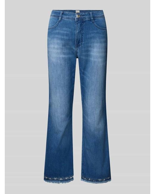 Brax Blue Flared Jeans mit Eingrifftaschen Modell 'MARY'