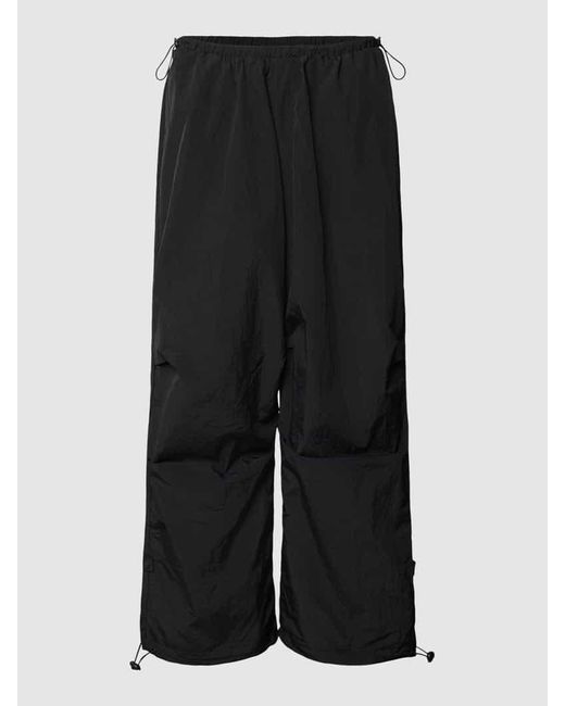 Urban Classics Parachute Pants mit Beinabschlüssen mit Tunnelzug in Black für Herren