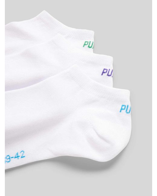 PUMA Sneakersokken Met Labeldetail in het White voor heren