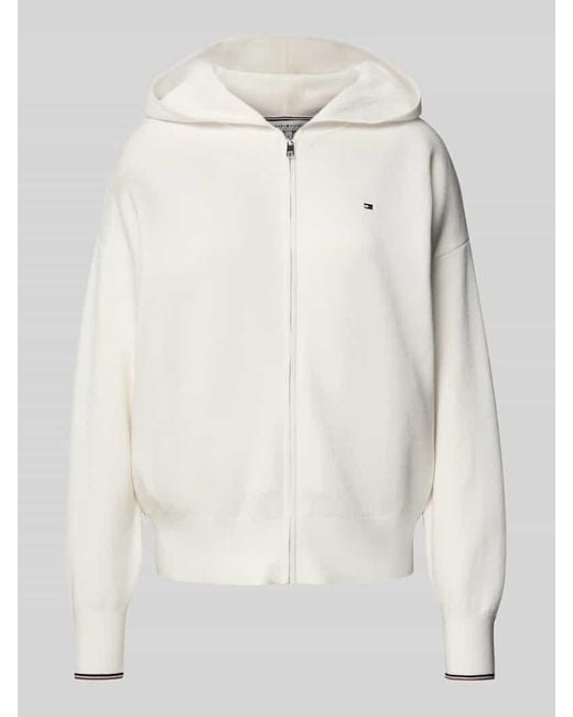 Tommy Hilfiger Natural Regular Fit Cardigan aus Baumwoll-Mix