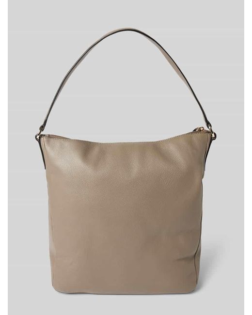 Boss Natural Lederhandtasche Mit Label-Applikation Modell 'Alyce'