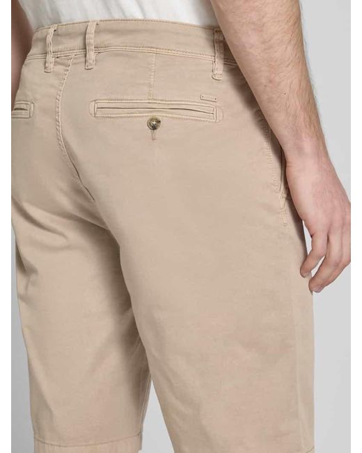 Lerros Regular Fit Bermudas mit Gesäßtaschen in Natural für Herren