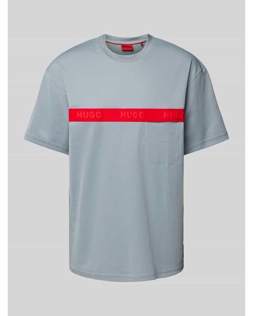 HUGO T-Shirt mit Label-Print Modell 'Dechilo' in Gray für Herren