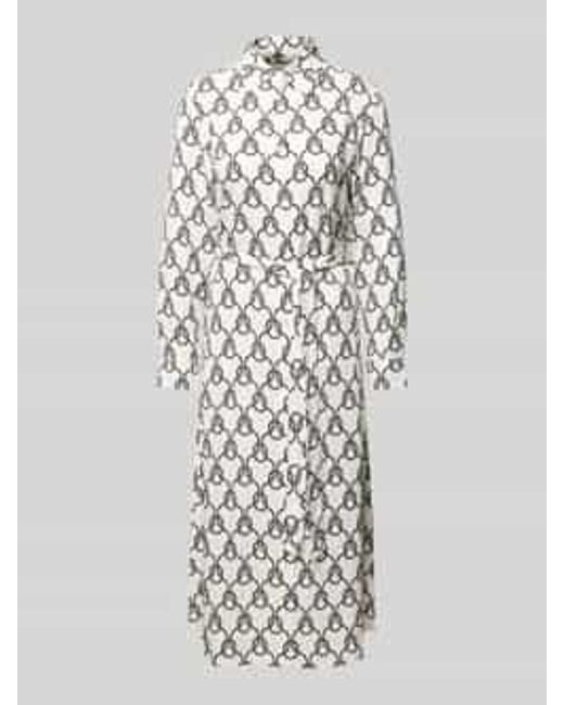 Gant Midi-jurk Met Strikceintuur in het White