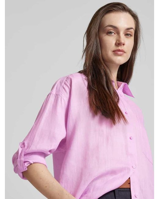 Boss Pink Bluse mit aufgesetzter Brusttasche Modell 'Bostik'