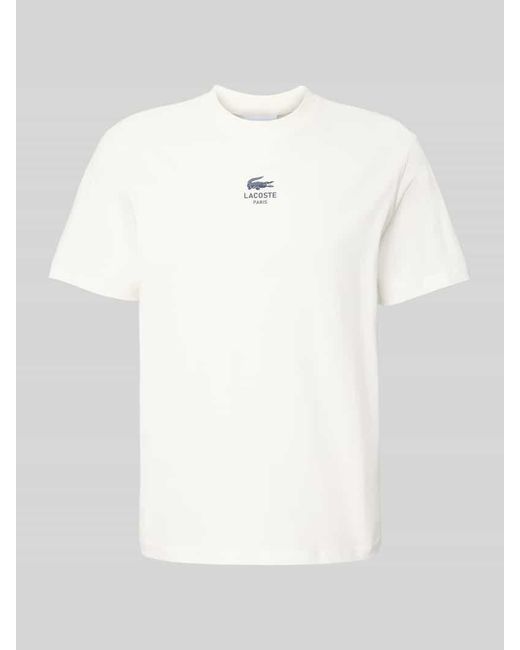 Lacoste Regular Fit T-Shirt aus reiner Baumwolle in White für Herren