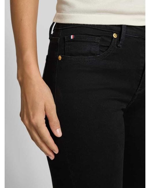 Tommy Hilfiger Black Skinny Fit Jeans aus Baumwoll-Mix Modell 'COMO'