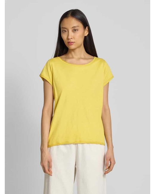 Christian Berg Women Yellow T-Shirt mit Kappärmeln