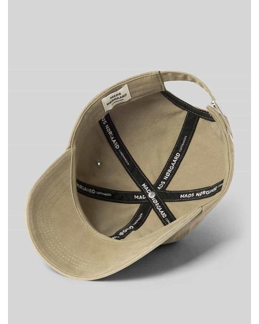 Mads Nørgaard Natural Basecap mit Label-Stitching