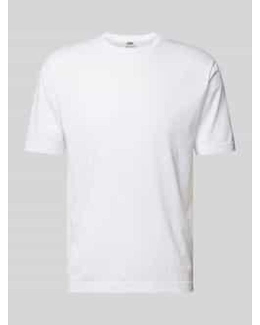 Drykorn T-shirt Met Geribde Ronde Hals in het White voor heren