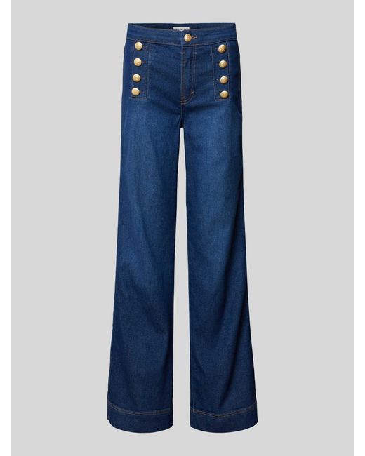 ROSNER Bootcut Jeans mit Zierknöpfen Modell 'AUDREY' in Blue für Herren
