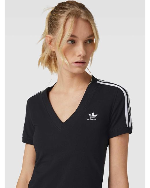 Adidas Originals T-shirt Met V-hals in het Black