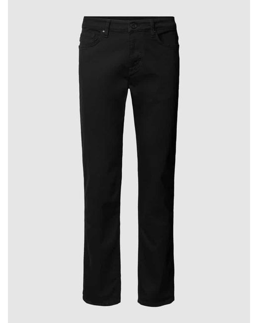 JOOP! Jeans Modern Fit Jeans mit Knopfverschluss Modell 'MITCH' in Black für Herren