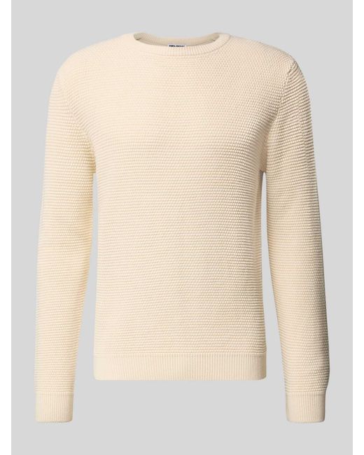 Review Gebreide Pullover Met Structuurmotief in het Natural voor heren