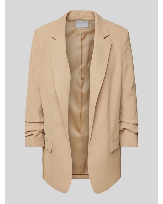 Jake*s Blazer Met Reverskraag En Klepzakken in het Natural