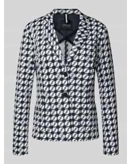 Marc Cain Slim Fit Blazer Met Reverskraag in het Blue