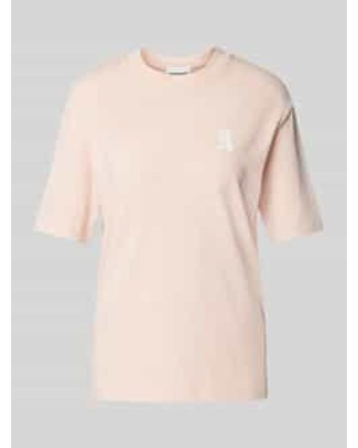 ARMEDANGELS T-shirt Met Labelstitching in het Natural