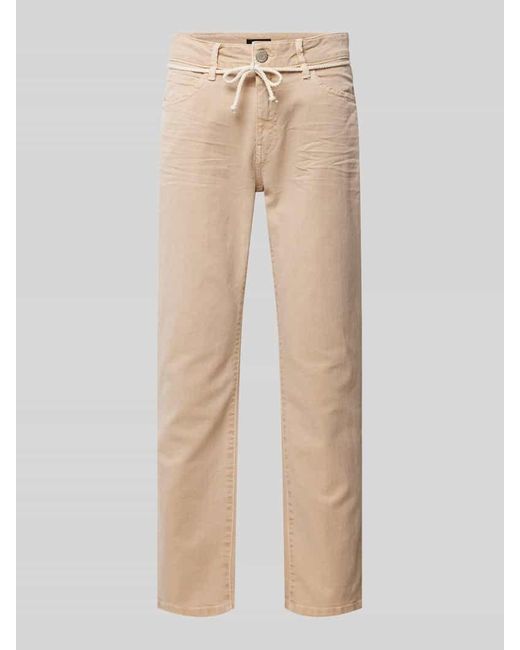Opus Regular Fit Jeans mit Bindegürtel Modell 'Louis fresh' in Natural für Herren