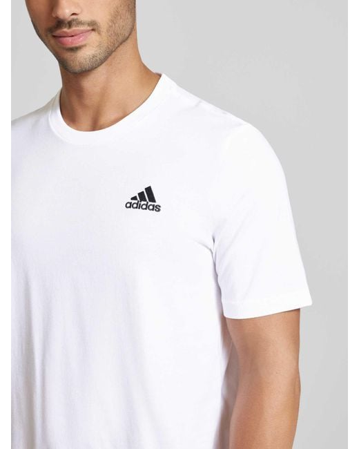 Adidas T-shirt Met Labelstitching in het White voor heren