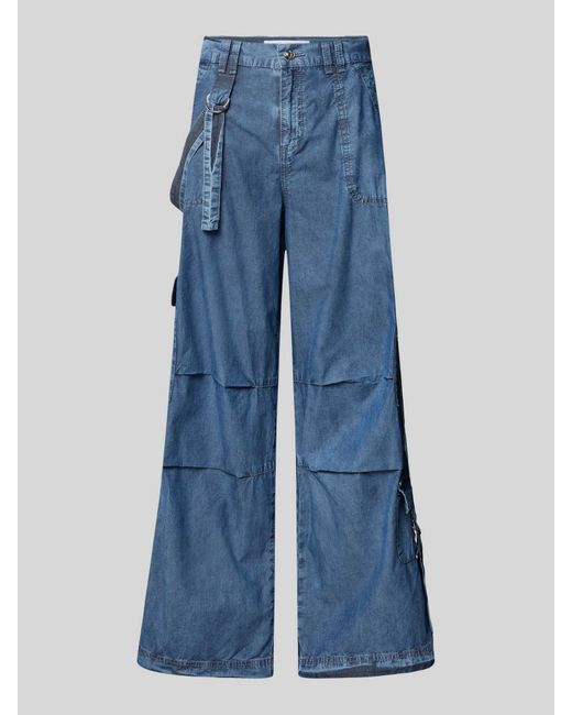 M·a·c Blue Loose Fit Jeans mit Cargotaschen
